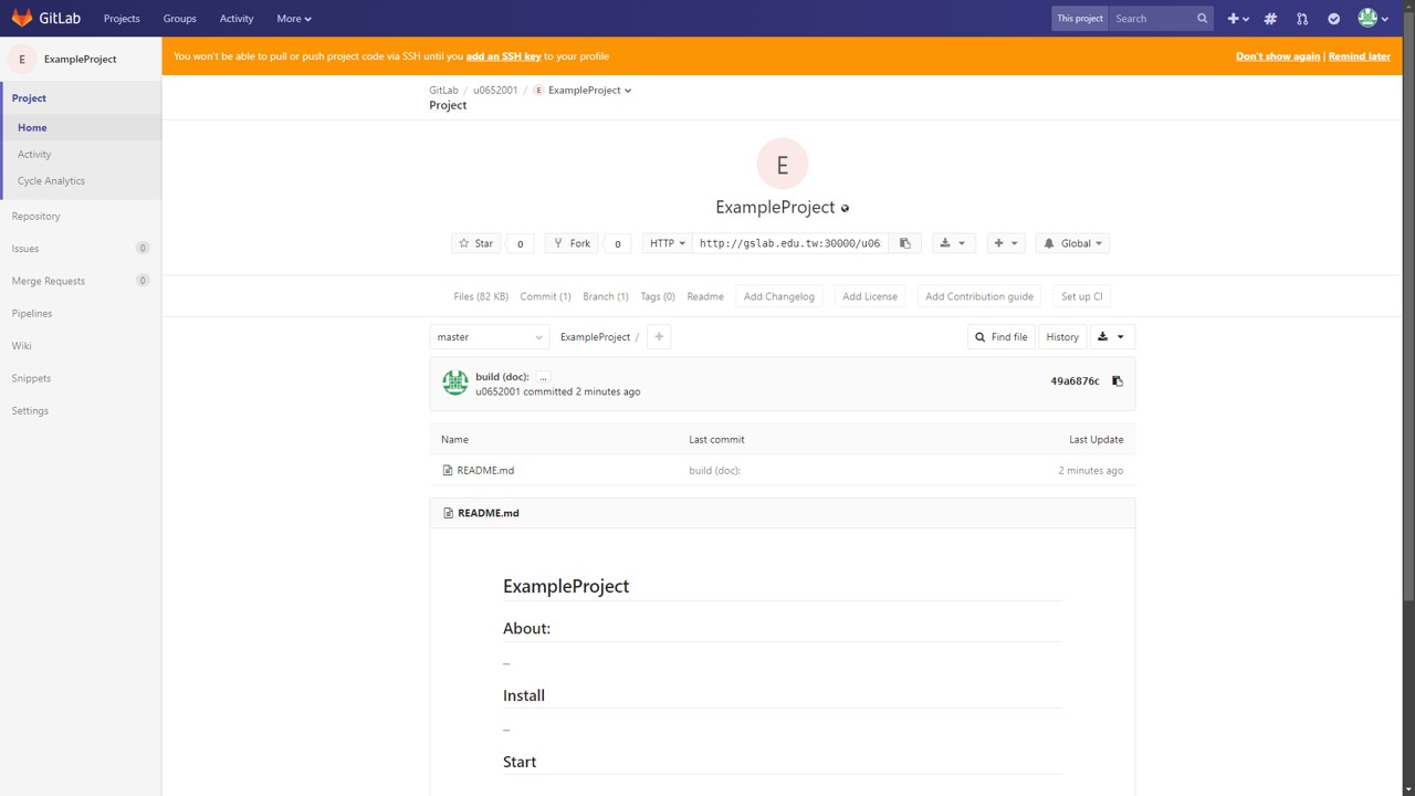 create gitlab project-4